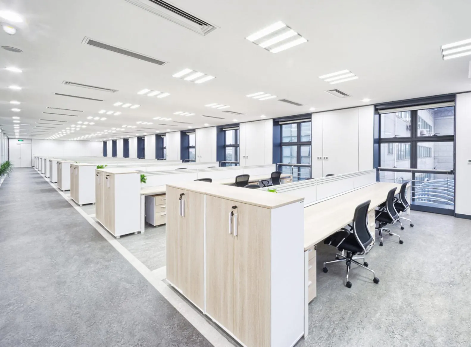 Bright, clean medical office interior